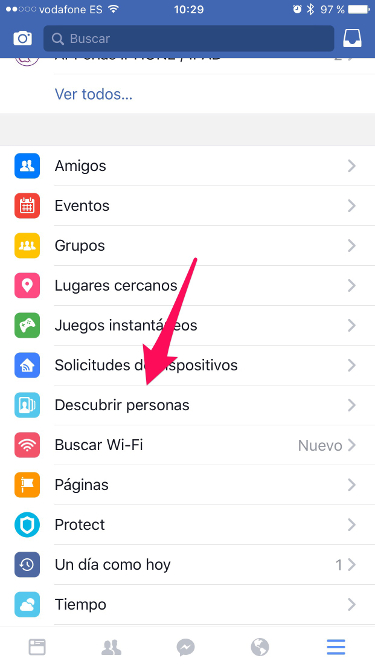 Descubrir personas personas en Facebook 1