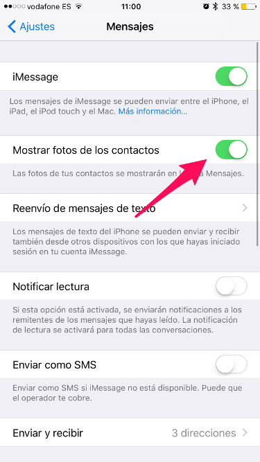 contactos en iMessage 1