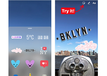 Pegatinas localización en Instagram 1