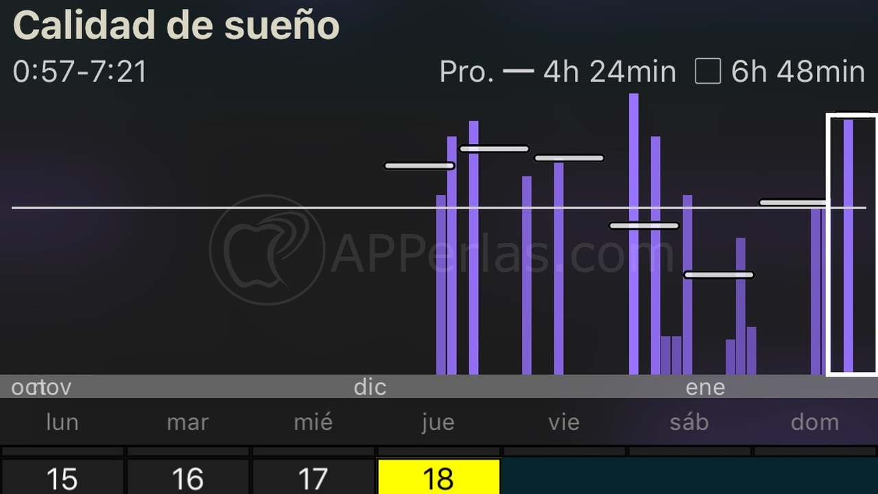 App para medir discount sueño apple watch