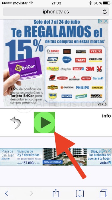 Reproducir canal en iPhone TV