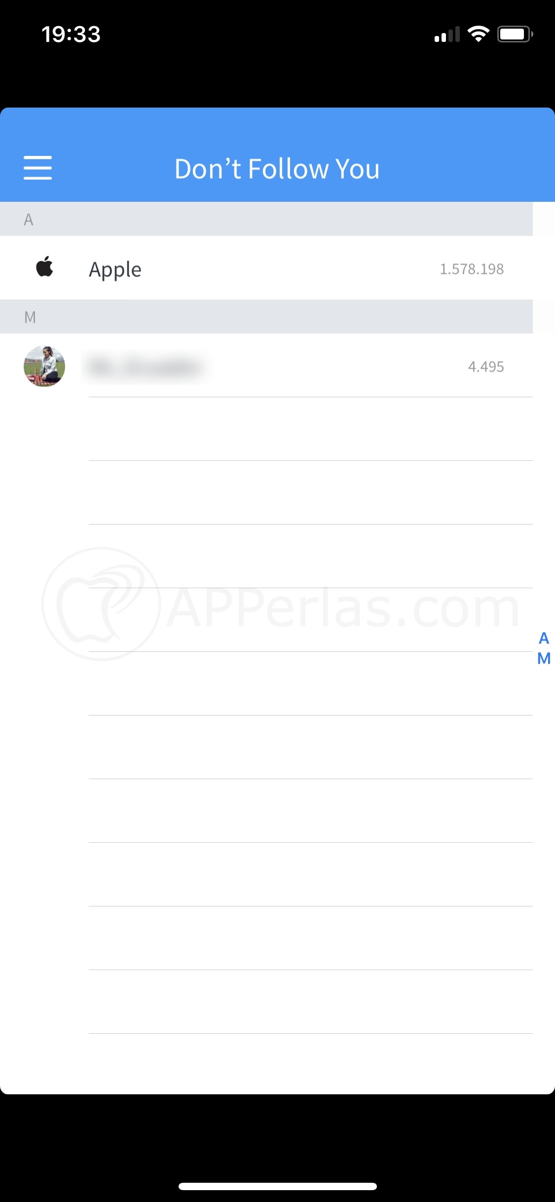 Listado de personas que sigues y no te siguen Listado de personas que sigues y no te siguen