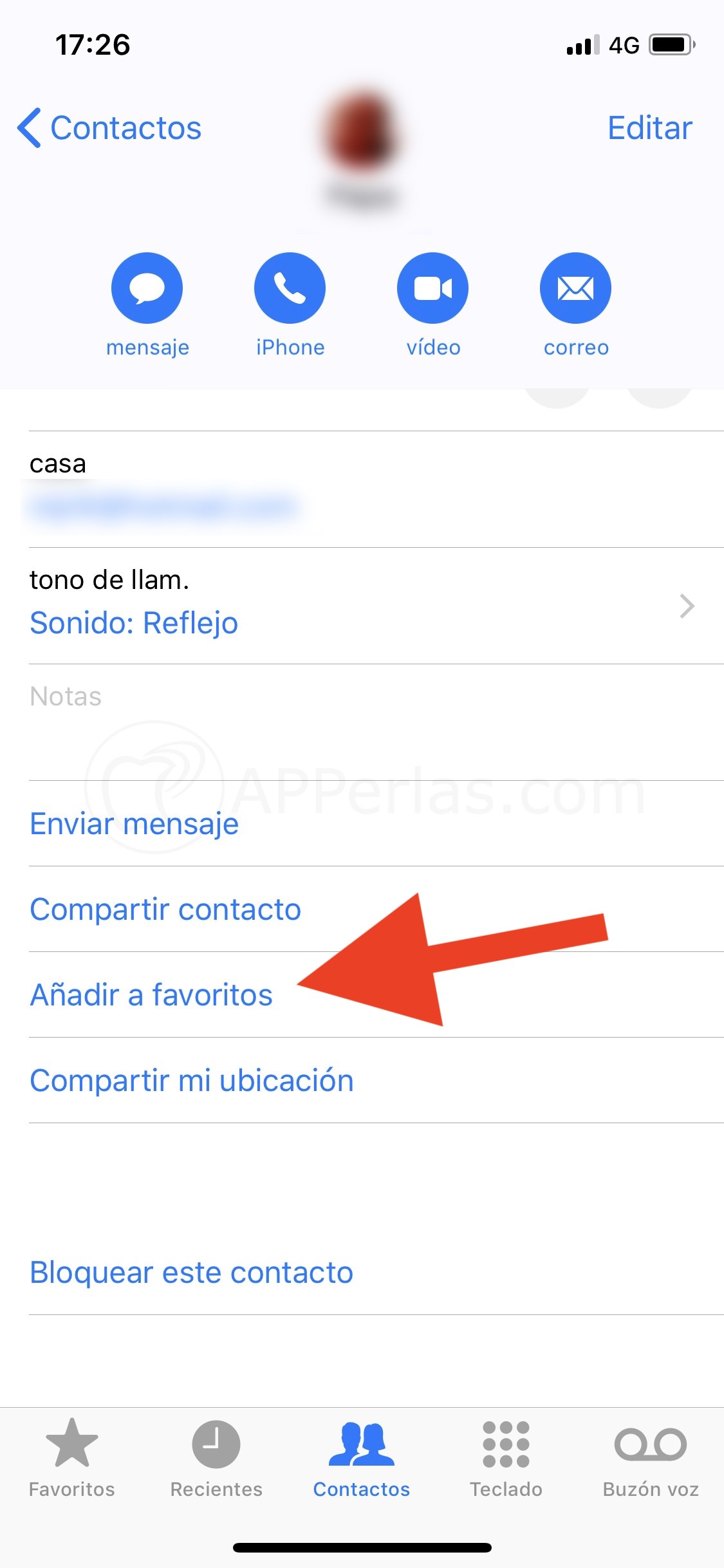 Añade a tu contacto en favoritos Añade a tu contacto en favoritos