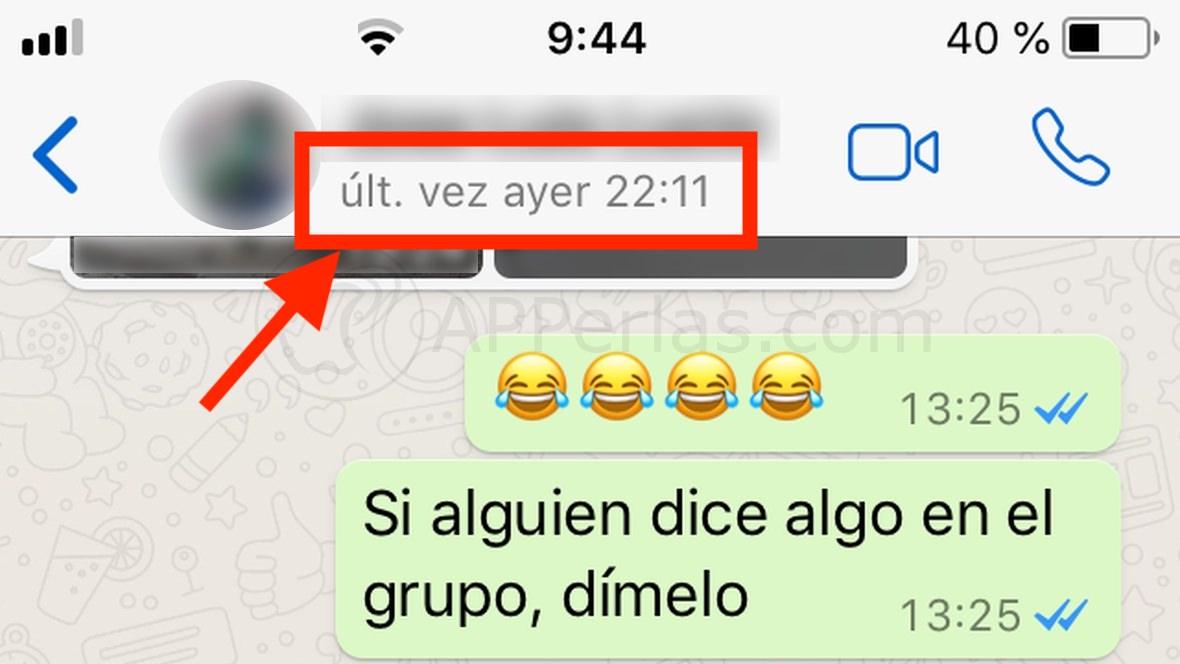 Última vez en Whatsapp Última vez en Whatsapp
