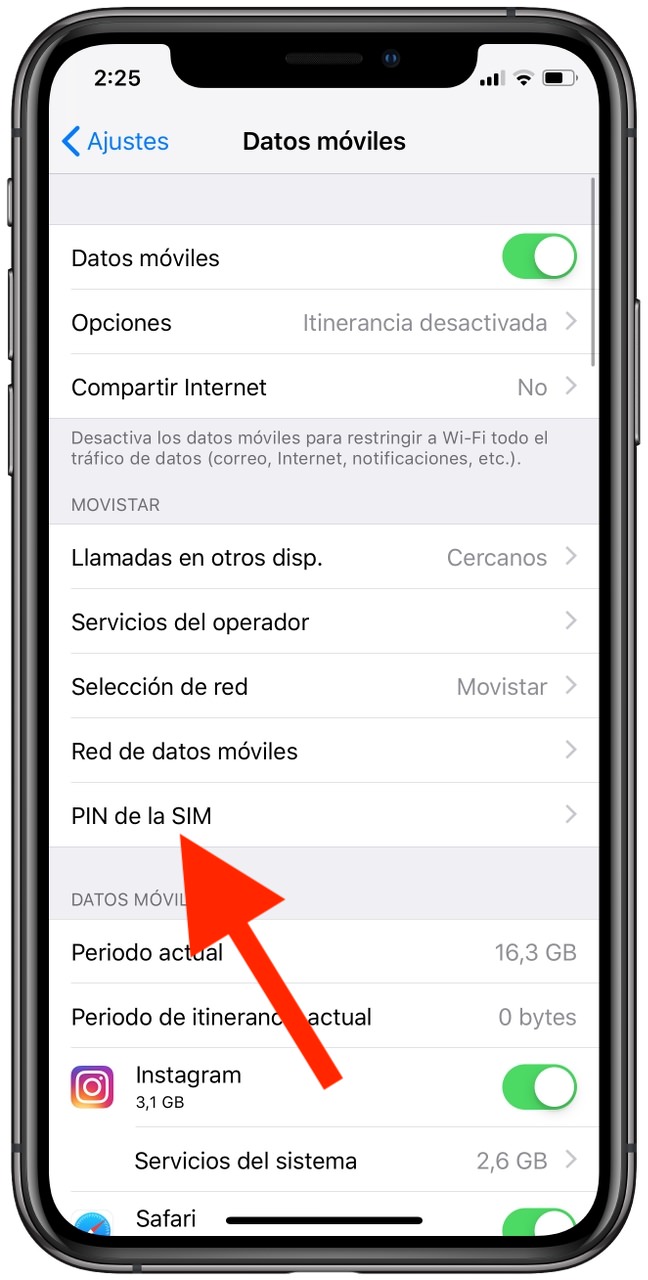 PIN de la SIM en iOS PIN de la SIM en iOS