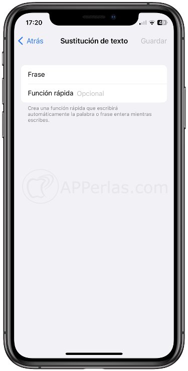 Configura la sustitución de texto Configura la sustitución de texto