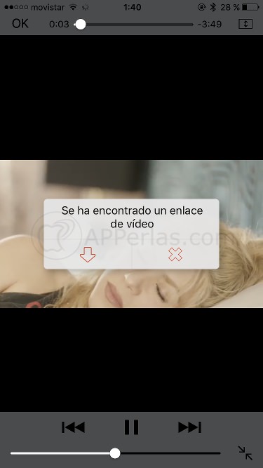 Menú para descargar vídeos de Youtube en iPhone Menú para descargar vídeos de Youtube en iPhone