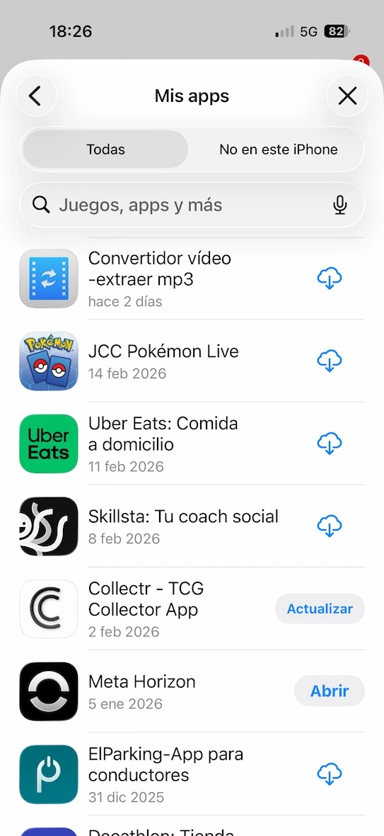 Listado ordenado desde la descarga más actual a la más antigua Listado ordenado desde la descarga más actual a la más antigua