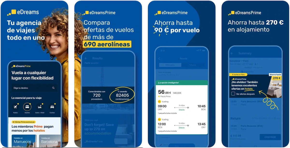 Capturas de eDreams Capturas de eDreams