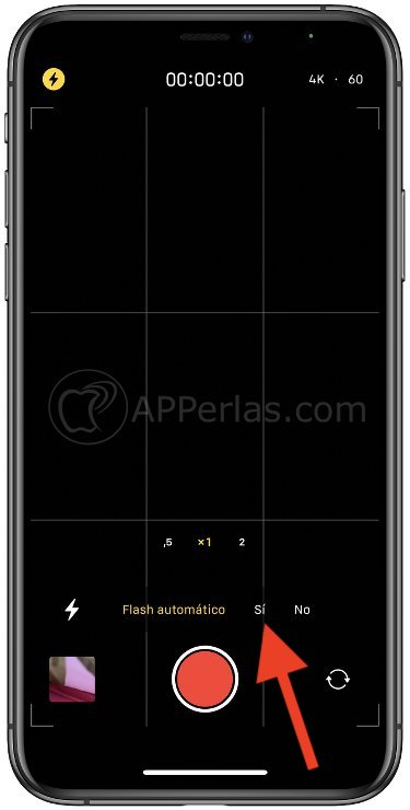 Opciones flash iPhone Opciones flash iPhone
