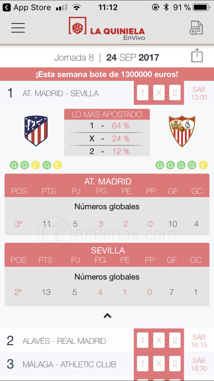 App de quinielas para iPhone App de quinielas para iPhone