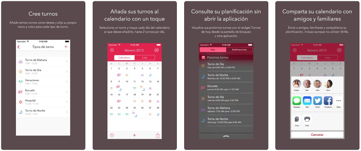 Aplicación de turnos de trabajo Aplicación de turnos de trabajo
