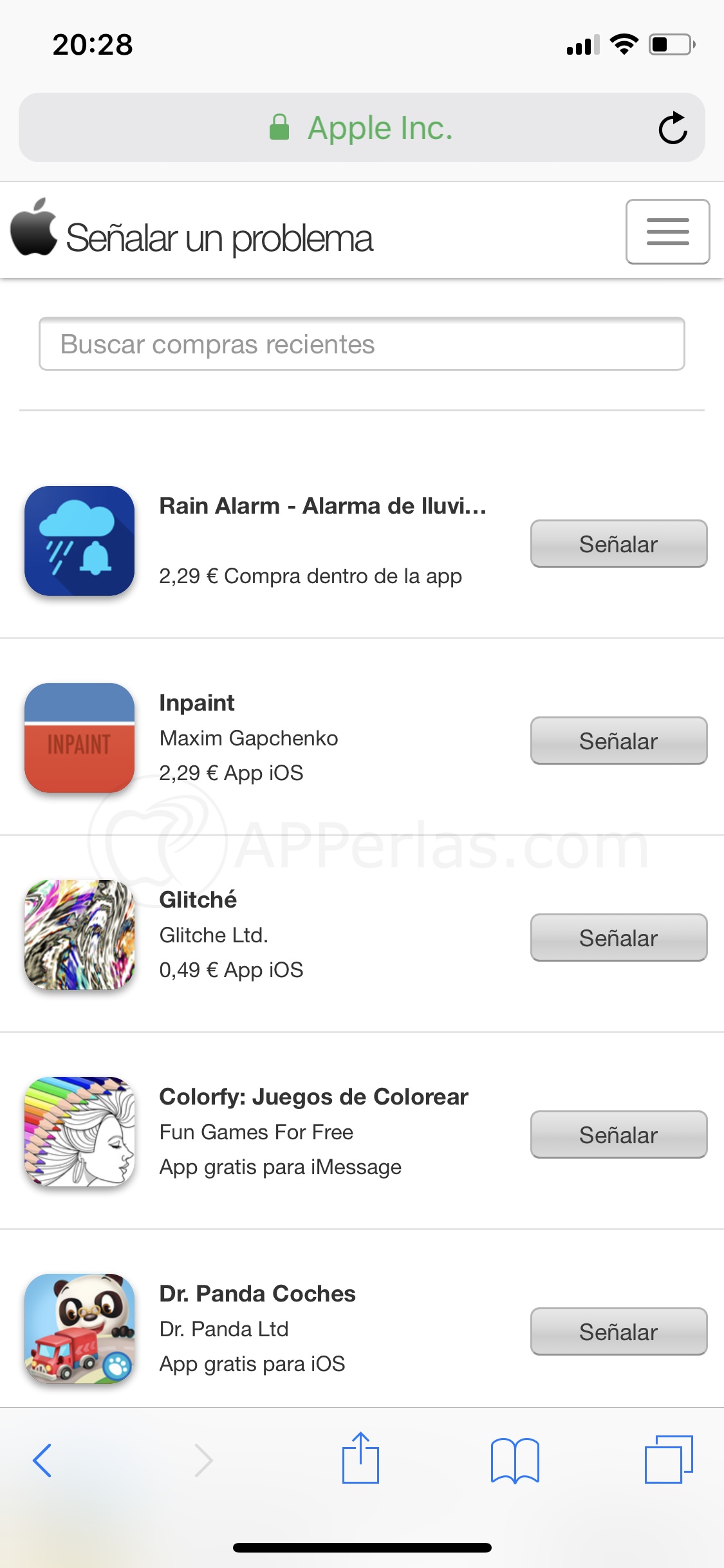 Busca la app que quieras devolver Busca la app que quieras devolver