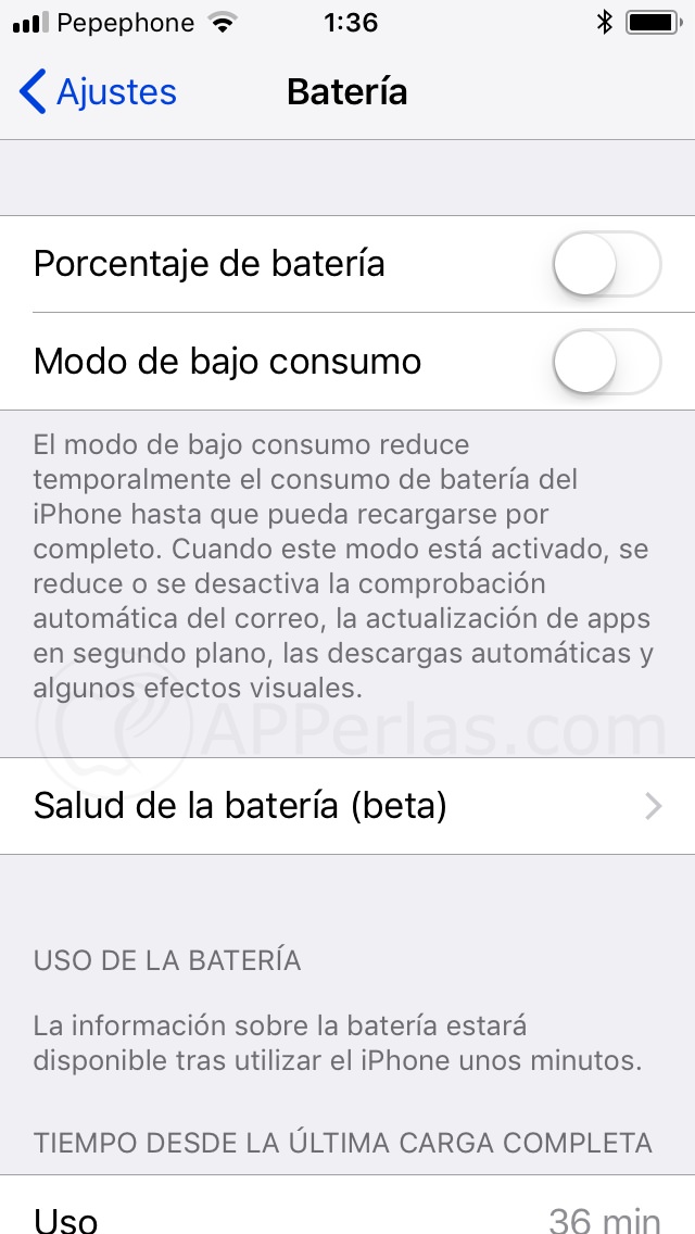 Activar porcentaje de la batería en iPhone Activar porcentaje de la batería en iPhone