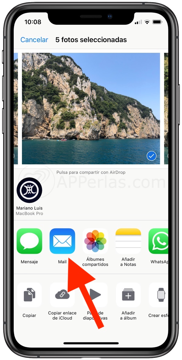 Envía las fotos por mail Envía las fotos por mail