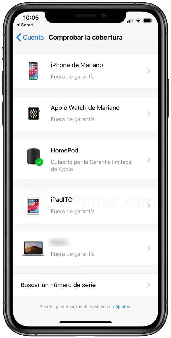 Garantía desde app Soporte de Apple Garantía desde app Soporte de Apple
