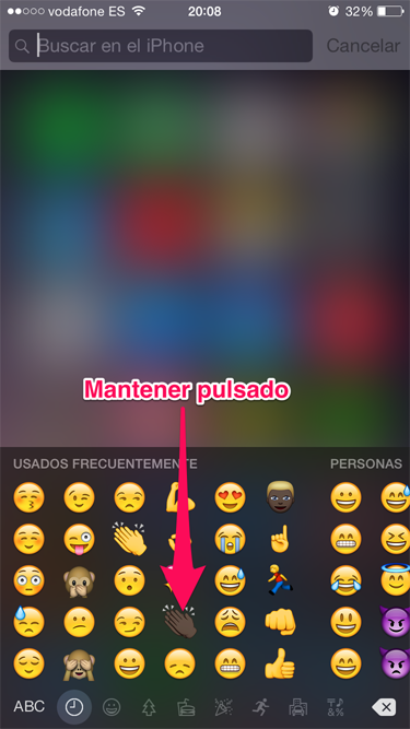 seleccionar icono iconos en el teclado 2