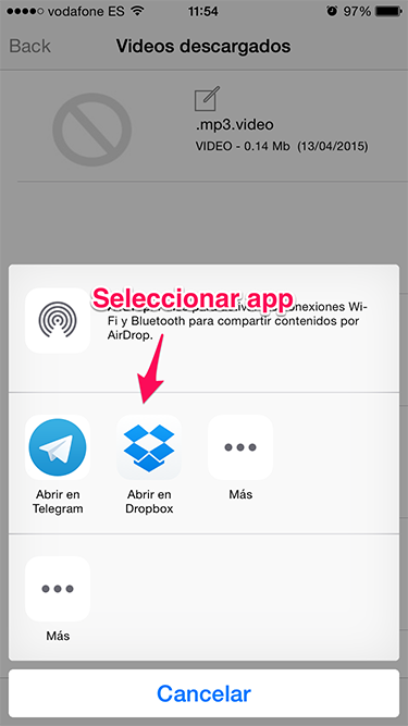 seleccionar app audio de los vídeos 5