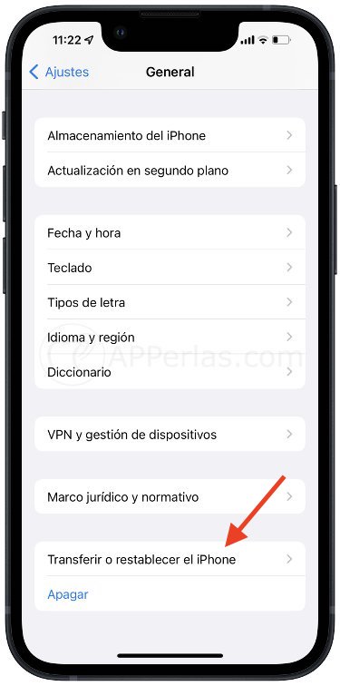 Restablecer iPhone Restablecer iPhone