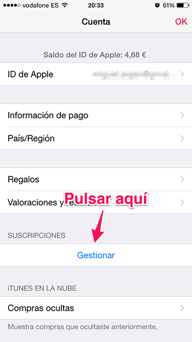 gestionar suscripción a Apple Music 3