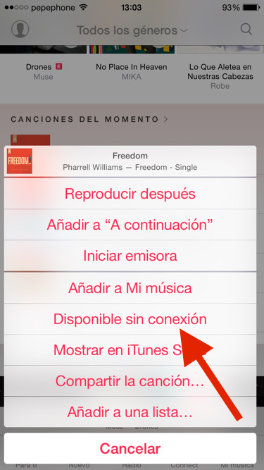 Descargar canciones de apple music en iphone