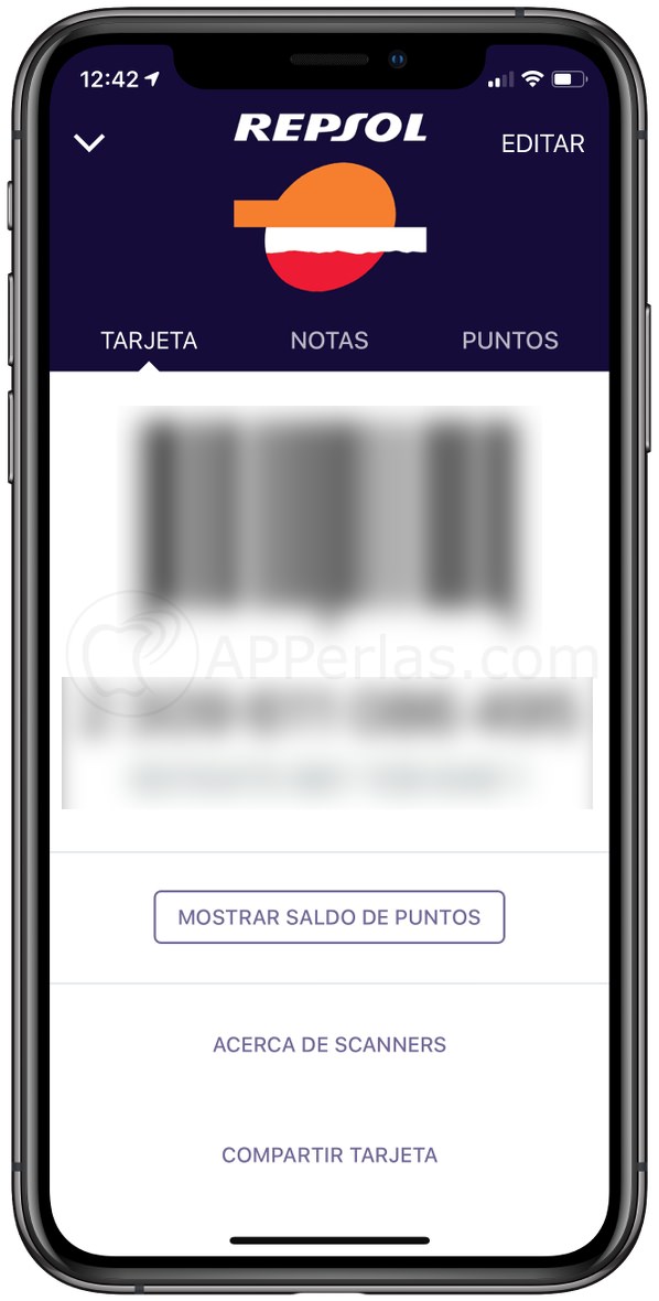 Tarjeta de puntos Tarjeta de puntos