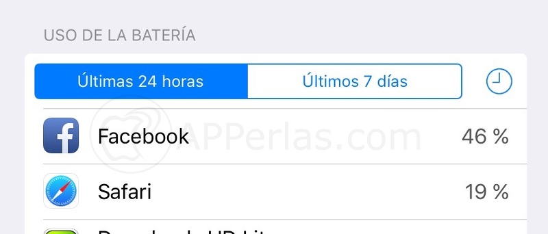Facebook bateria