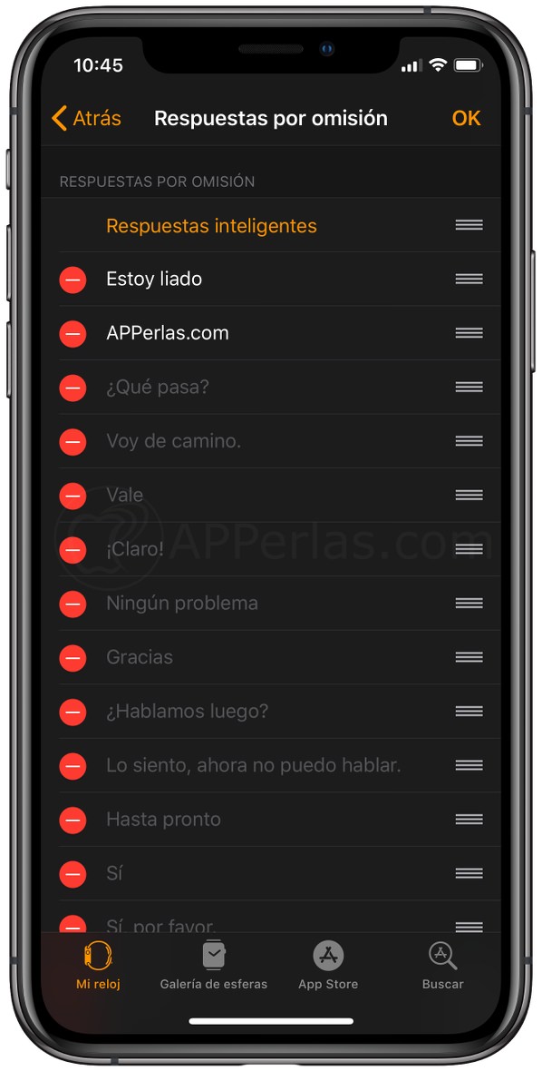 Elimina y ordena las respuestas rápidas Elimina y ordena las respuestas rápidas
