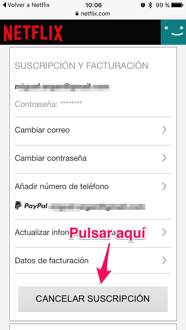 Como cancelar netflix iphone