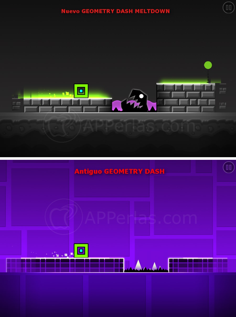 Nuevo geometry dash y el antiguo