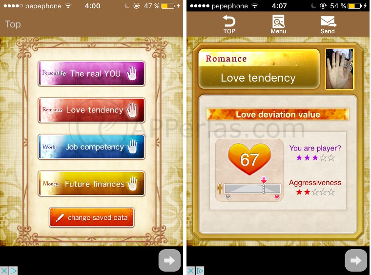 Lee la mano con la app Auto Palmistry