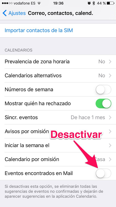 Desactivar fechas en azul 1