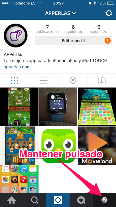 Cambiar de cuenta cuenta en Instagram 1