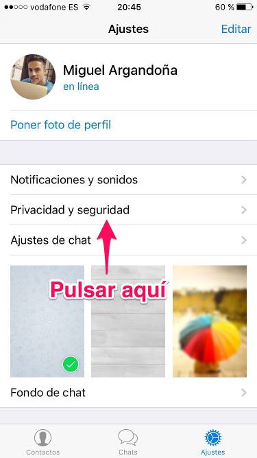 privacidad y seguridad cuenta de Telegram 1