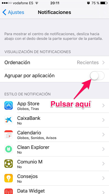 ver las notificaciones 1