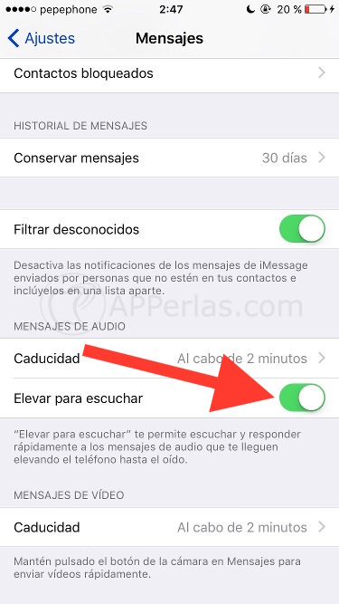 Elevar para escuchar