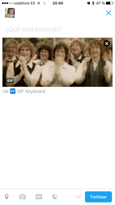 Publicar GIF GIF en Twitter 3