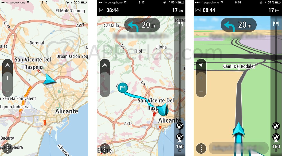 Tomtom go Mapa iPhone