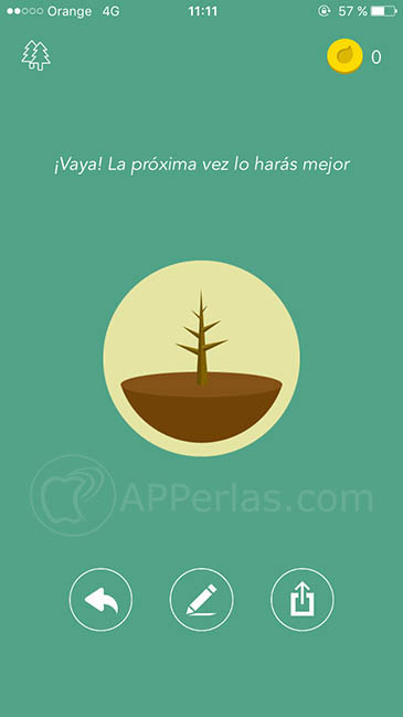 Interfaz de la app Forest Interfaz de la app Forest
