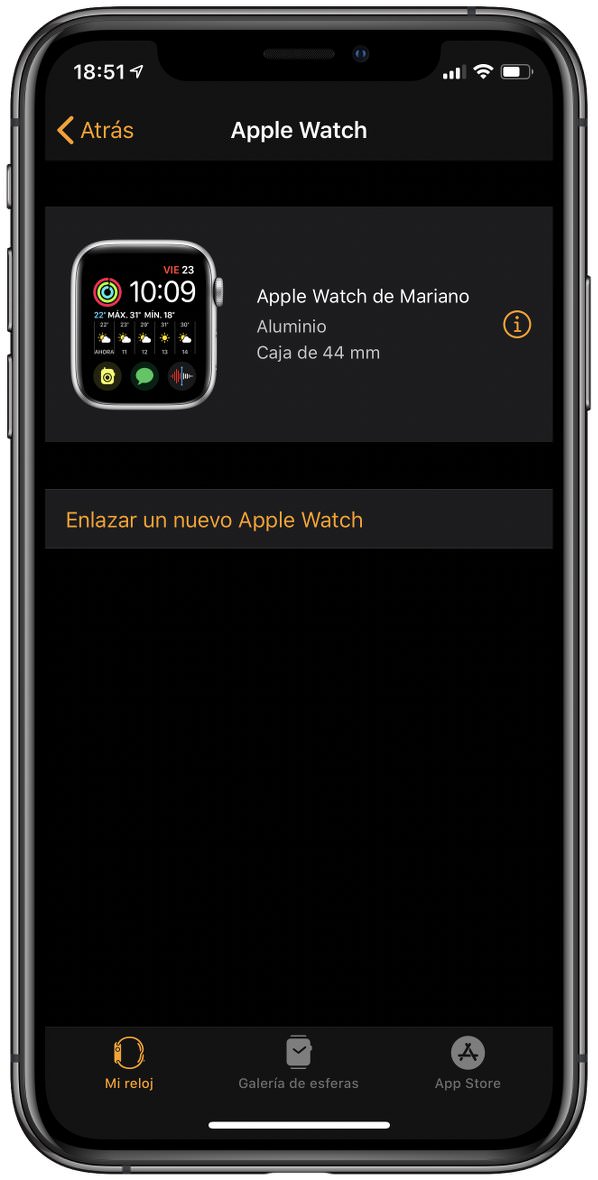 Enlaza un nuevo reloj a tu iPhone