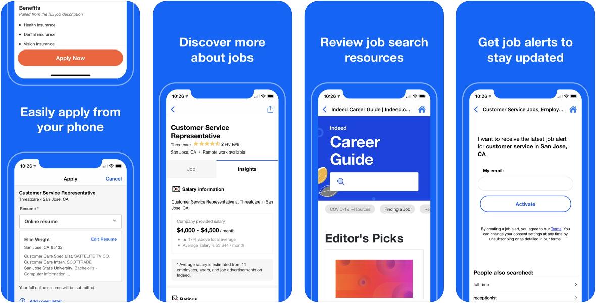 Busca empleo con la app Indeed