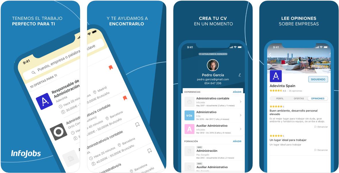 Aplicación para buscar trabajo Infojobs