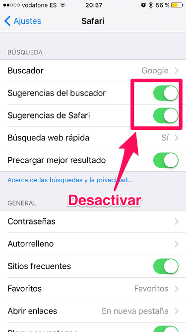 sugerencias de Safari 1
