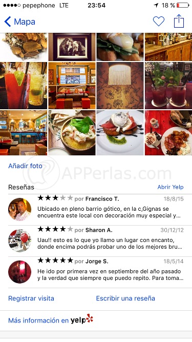 Mapas de apple opiniones de lugares