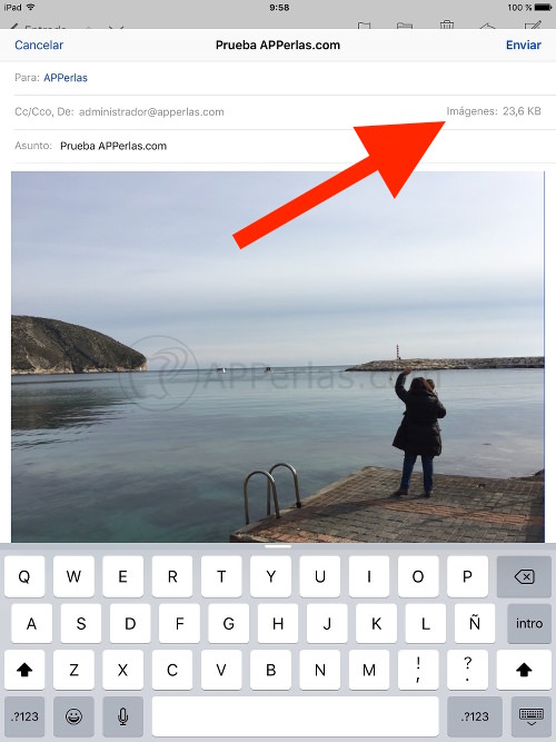 Cambiar el tamaño de fotos enviadas por mail desde iPad Cambiar el tamaño de fotos enviadas por mail desde iPad