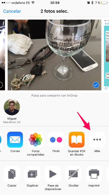 Instagram desde el carrete del iPhone 1