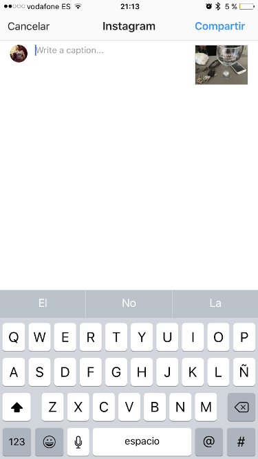 Instagram desde el carrete del iPhone 3
