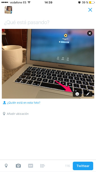 Icono de la cara stickers en Twitter 1