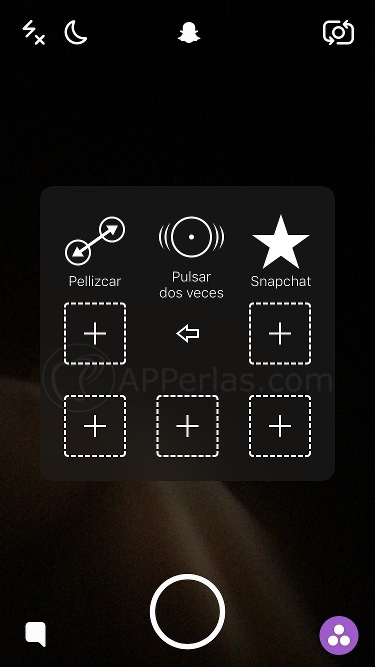 Gesto para Grabar en snapchat sin usar las manos