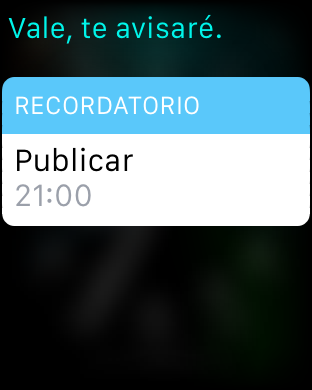 recordatorios desde el Apple Watch 2